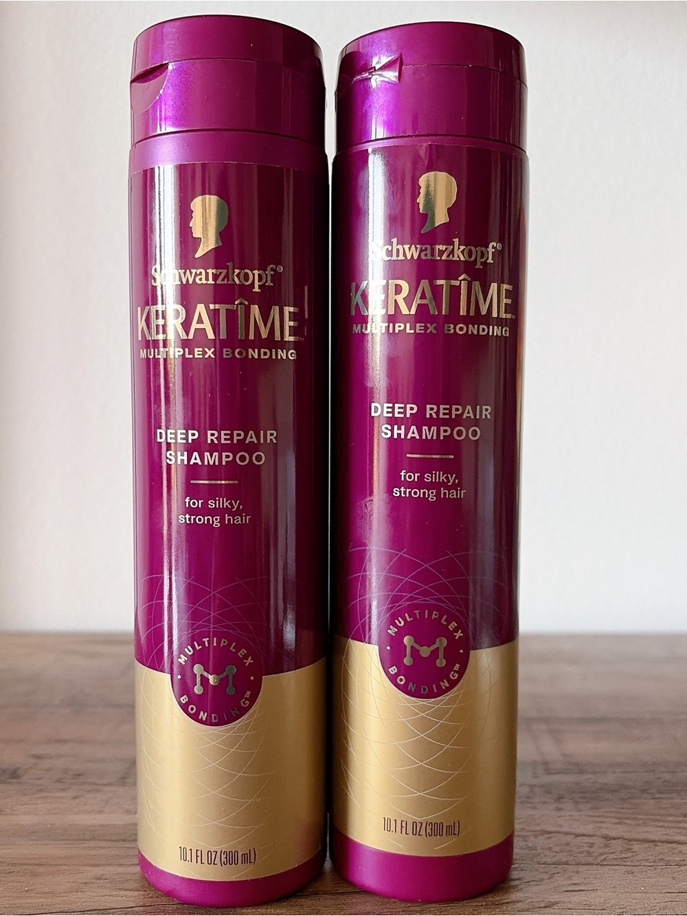 2x Schwarzkopf KERATIME Deep Repair Shampoo for Dry, Damaged Hair, 10.1 fl oz